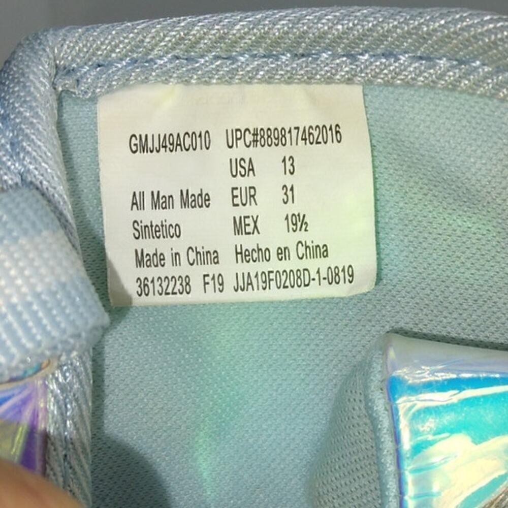 JoJo Siwa Designer Girls Pre-owned Translucent Silver w/Bow Sneakers - sz. 13 - Picture 5 of 5